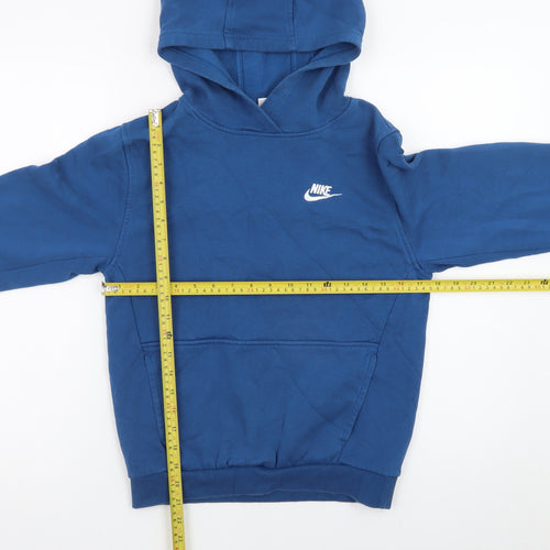 Nike Boys Blue Pullover Hoodie L 147-158cm Fleece Sweatshirt
