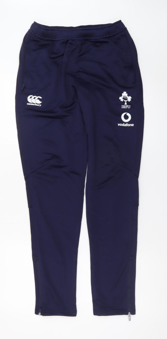 Canterbury Men Blue Slim Jogger Rugby Trousers Size S