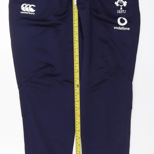 Canterbury Men Blue Slim Jogger Rugby Trousers Size S
