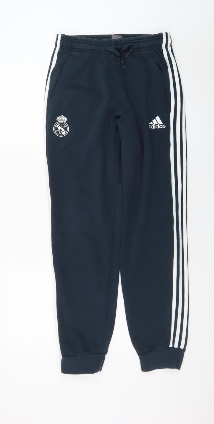 Adidas Men Black Jogger Real Madrid Sweatpants S Tapered Fit