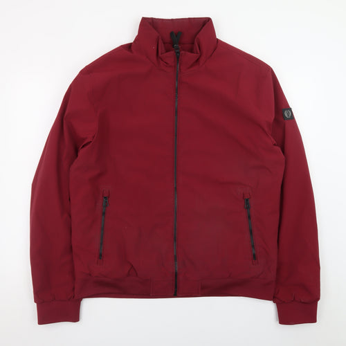 Lerros Men's Red Bomber Jacket L Full Zip Softshell Casual