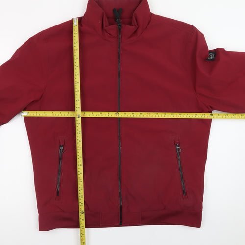 Lerros Men's Red Bomber Jacket L Full Zip Softshell Casual