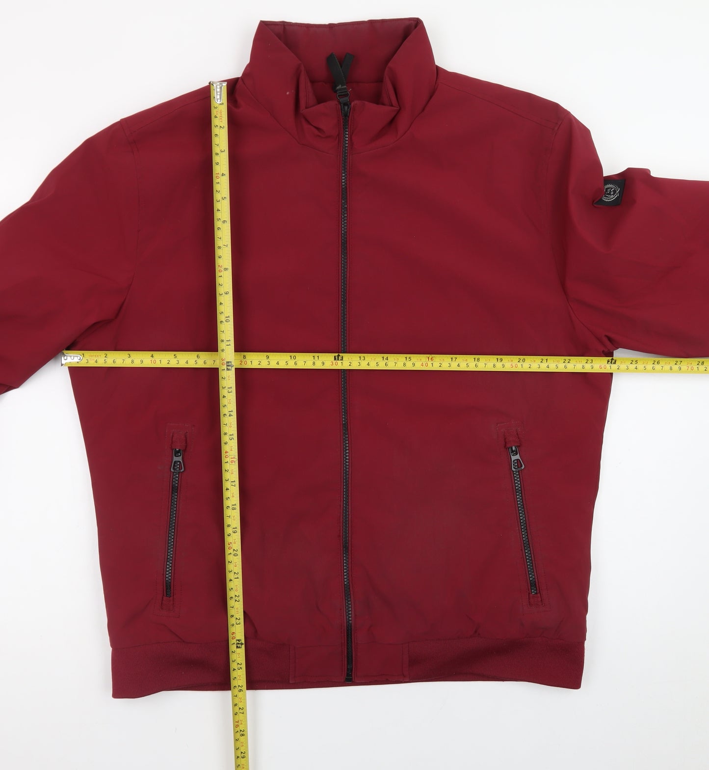 Lerros Men's Red Bomber Jacket L Full Zip Softshell Casual