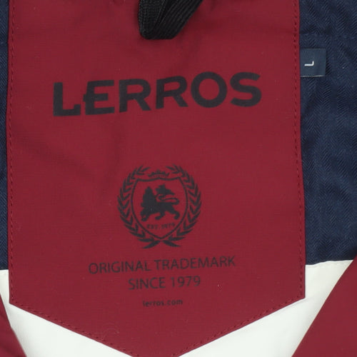 Lerros Men's Red Bomber Jacket L Full Zip Softshell Casual