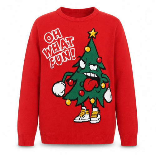 H&M Girls Red Christmas Jumper 12-14 Years Funny Festive Pullover