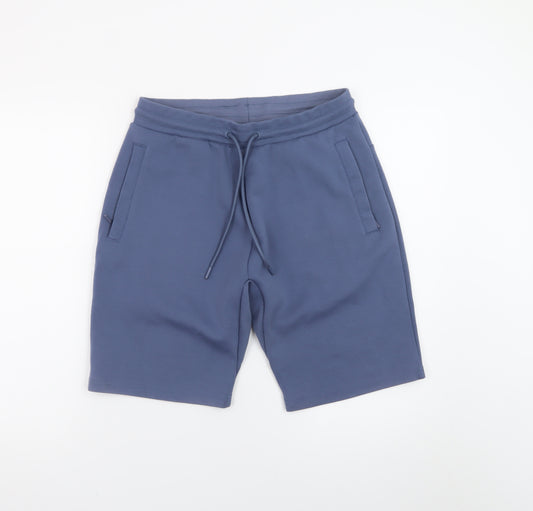 Dunnes Stores Men's Blue Sweat Shorts Size M Elastic Waist