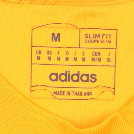 adidas Men Yellow Real Madrid Mbappé 9 Slim Fit Sports T-Shirt M