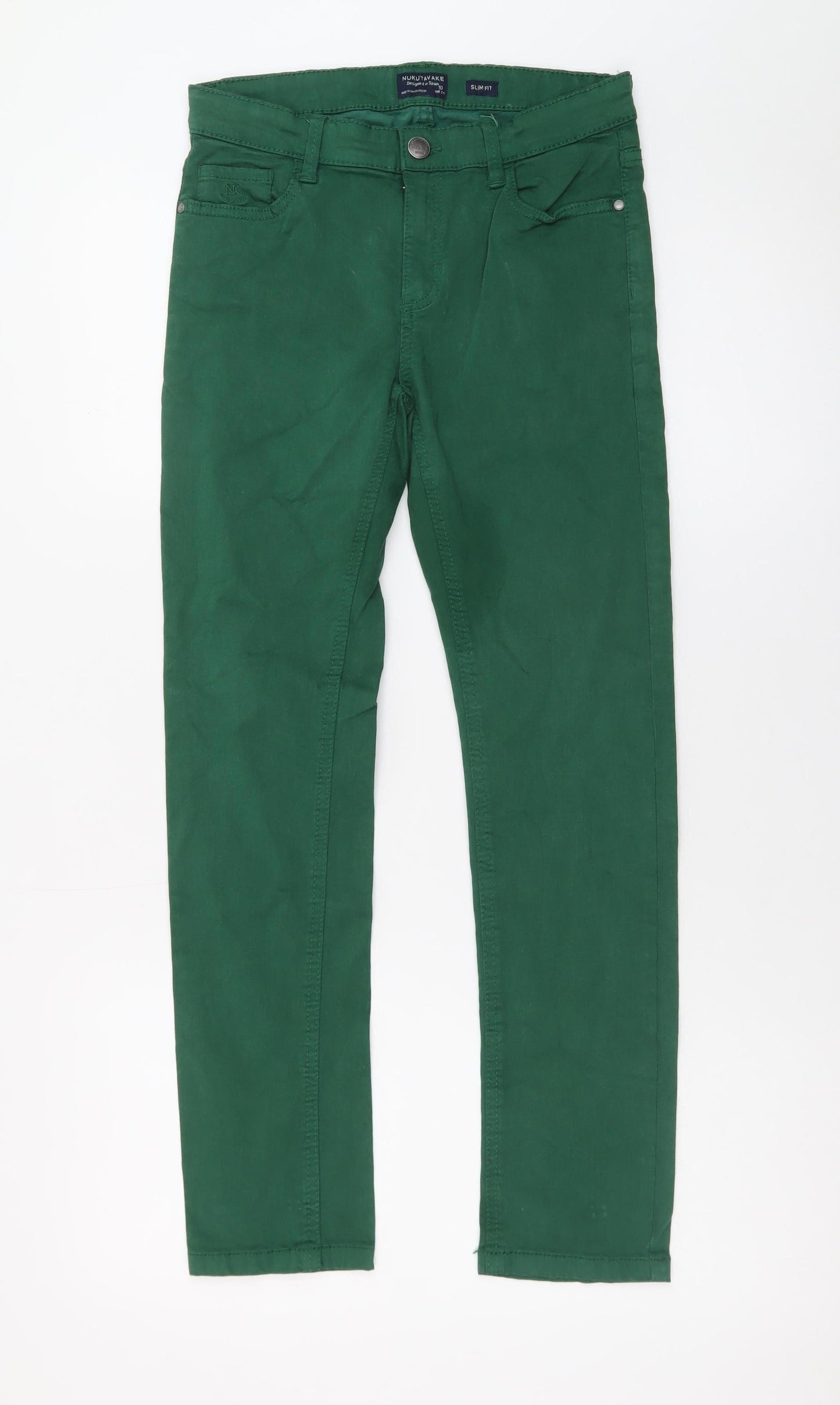 Nukutavake Teens Green Slim Fit Straight Jeans Size 10