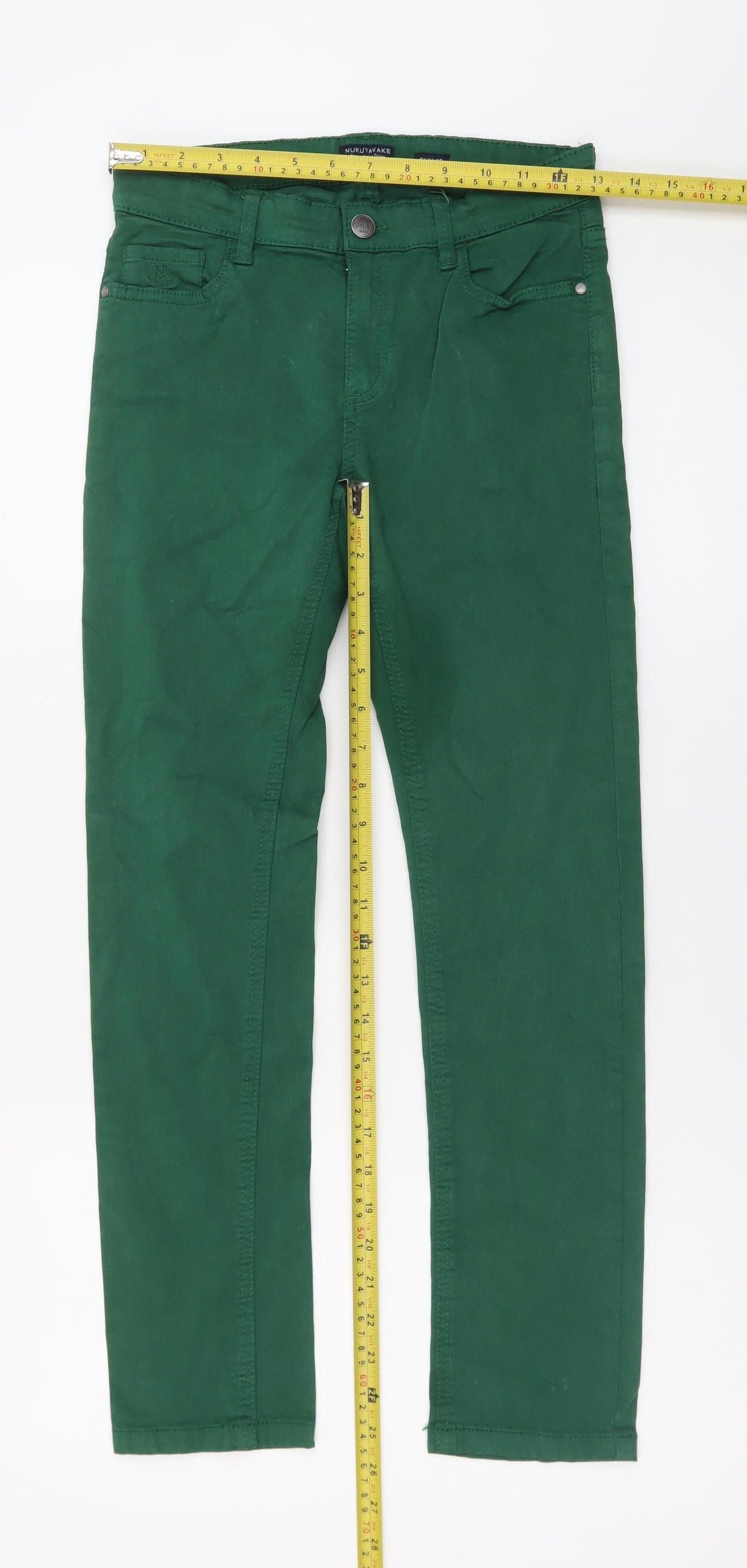Nukutavake Teens Green Slim Fit Straight Jeans Size 10