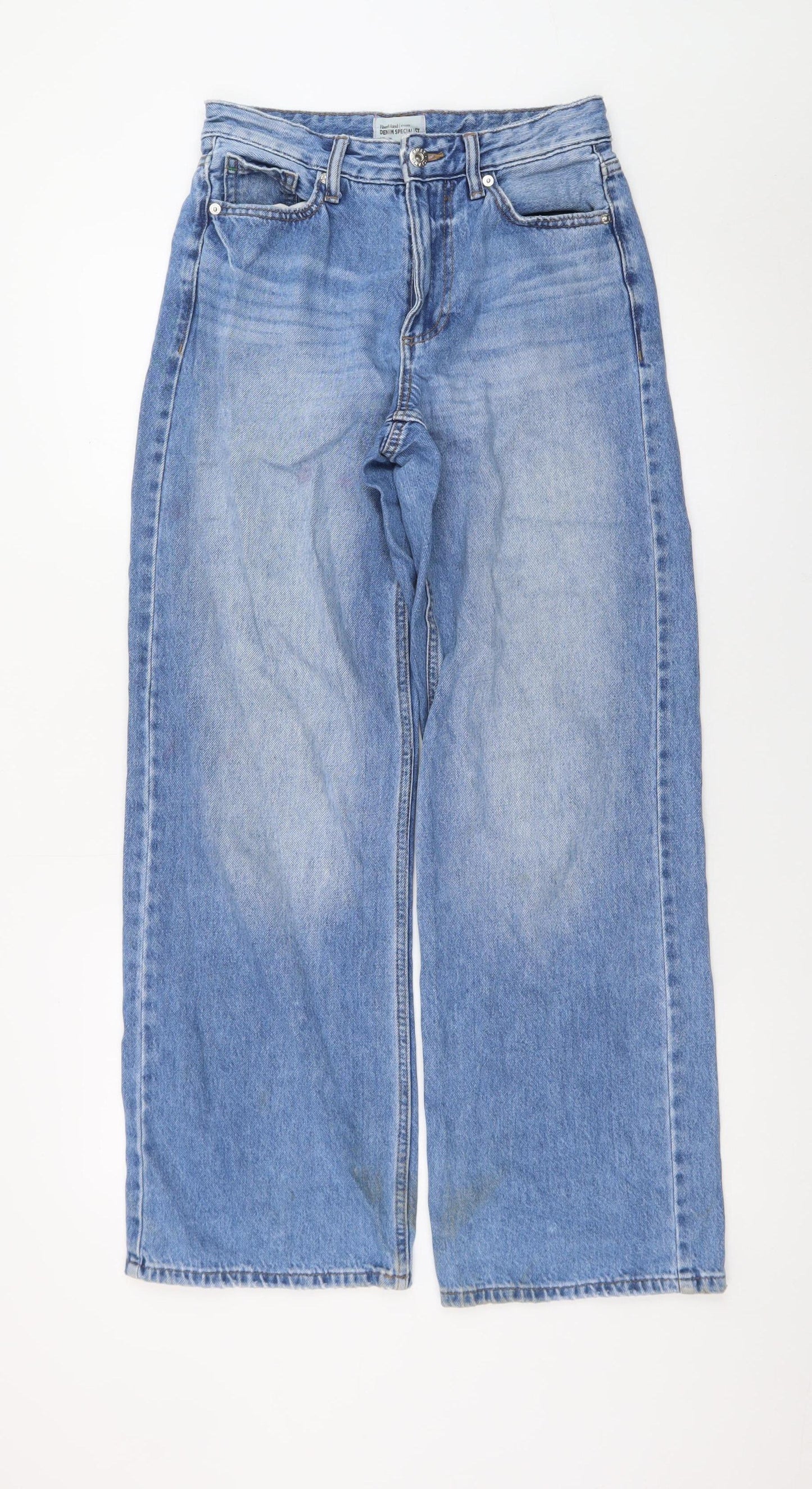 River Island Women’s Blue Wide-Leg High Rise Denim Jeans Size 6