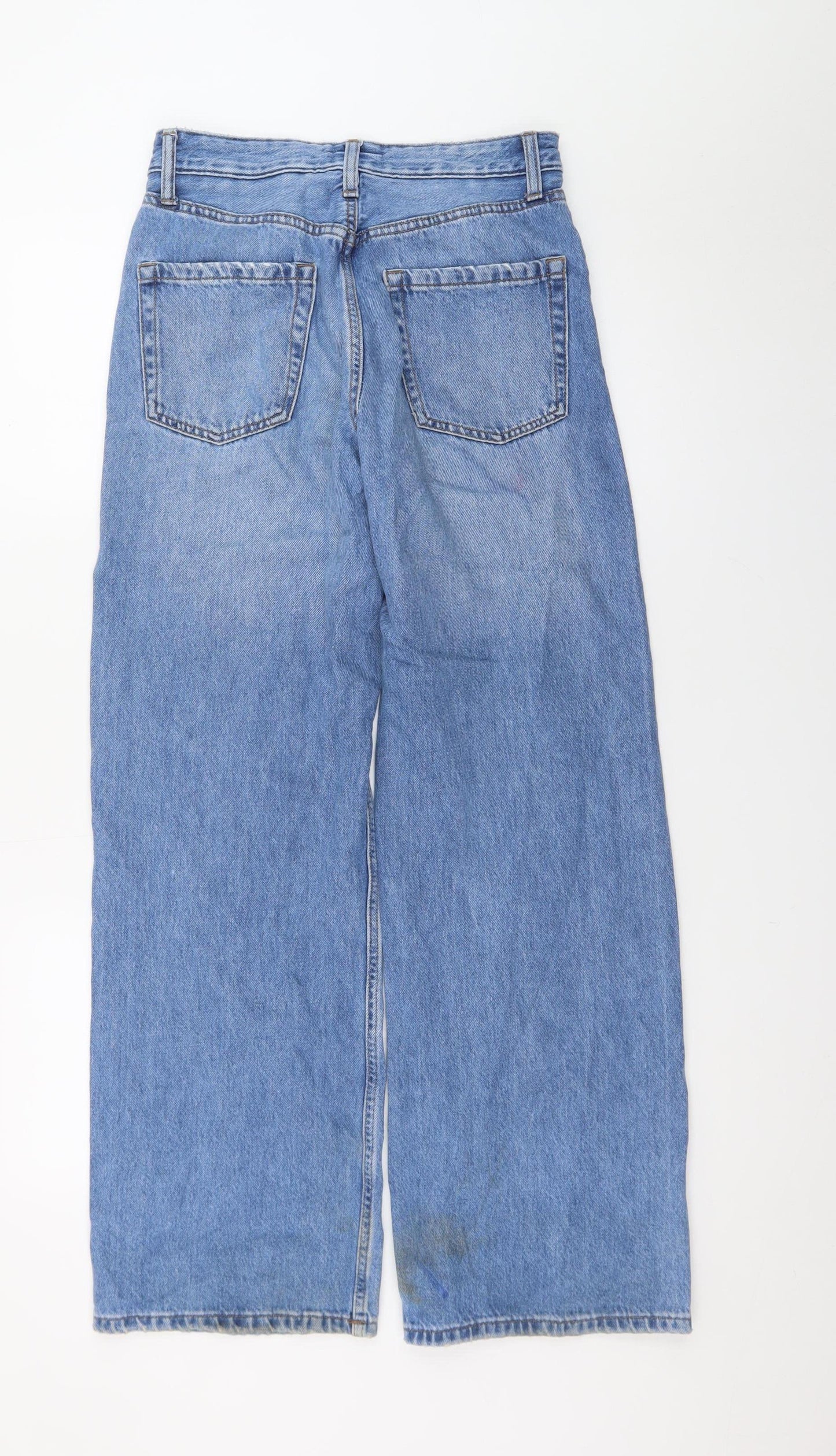 River Island Women’s Blue Wide-Leg High Rise Denim Jeans Size 6