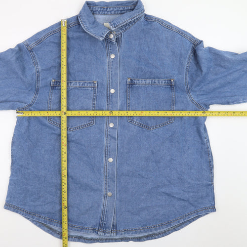 JD Williams Women Blue Denim Cotton Relaxed Fit Jacket Size 18