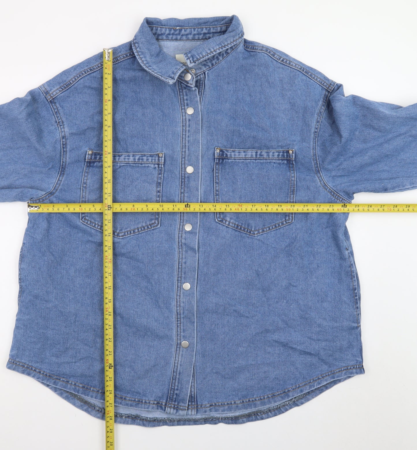 JD Williams Women Blue Denim Cotton Relaxed Fit Jacket Size 18
