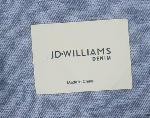 JD Williams Women Blue Denim Cotton Relaxed Fit Jacket Size 18