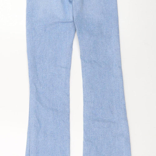 Zara Women Blue Flared Mid Rise Stretch Denim Jeans Size 6