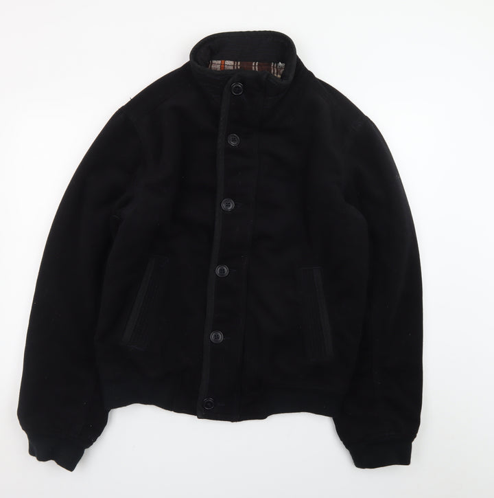 Abercrombie & Fitch Men's Black Wool Bomber Jacket Size M