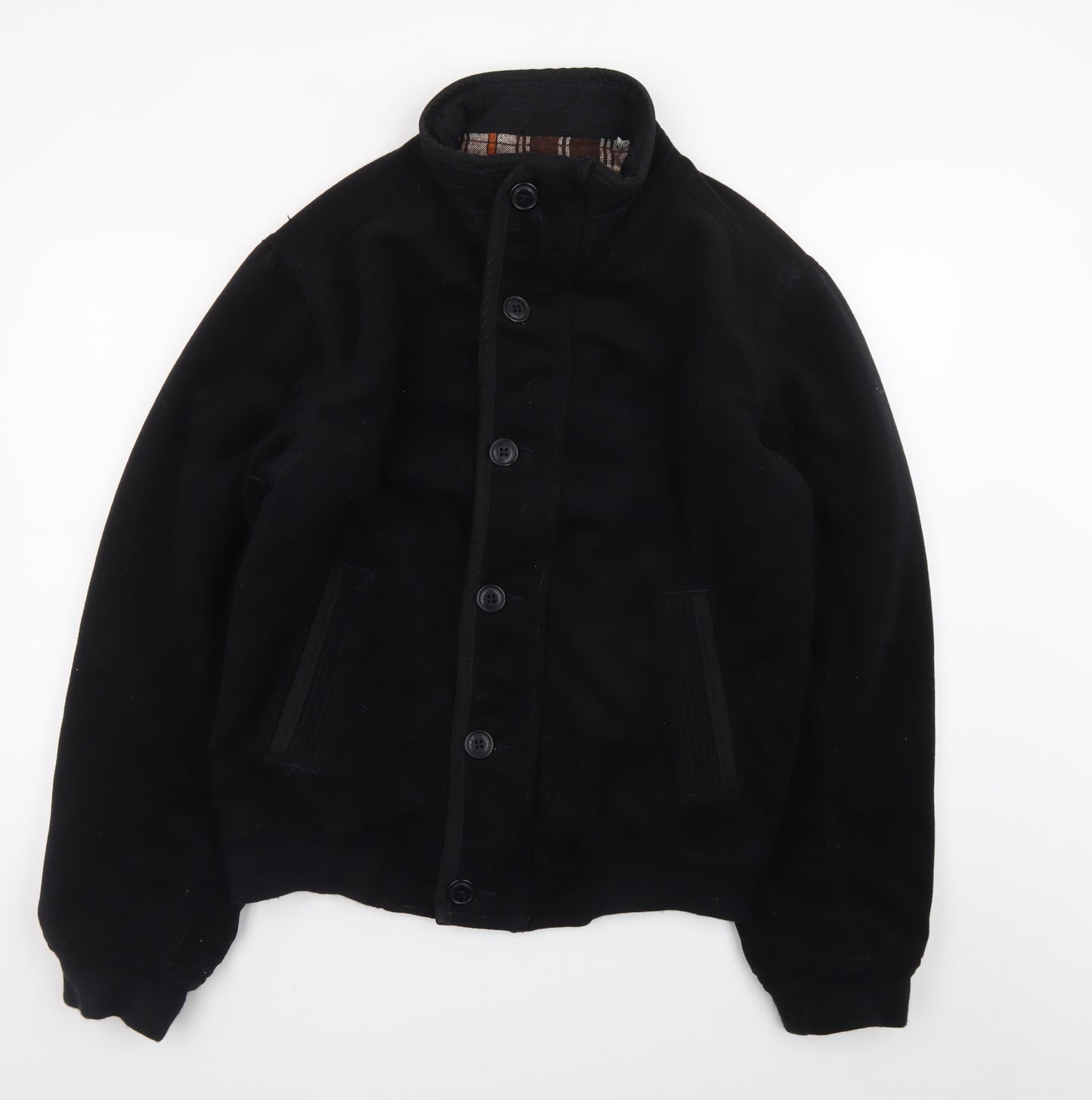 Abercrombie & Fitch Men's Black Wool Bomber Jacket Size M