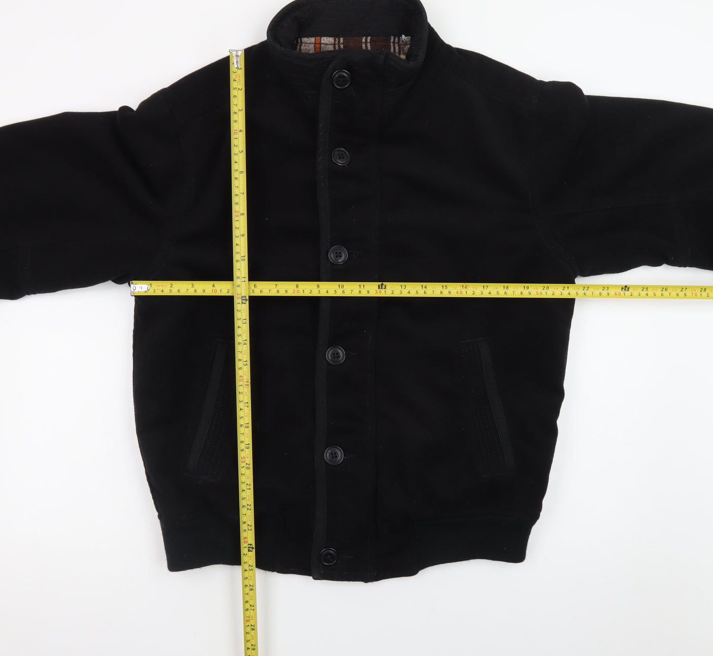 Abercrombie & Fitch Men's Black Wool Bomber Jacket Size M