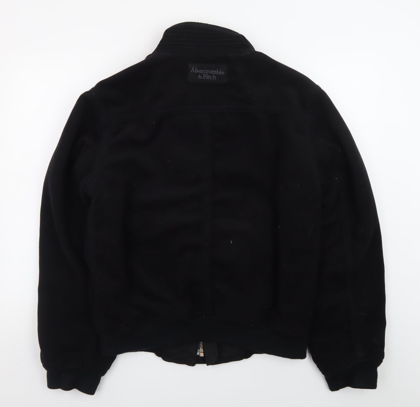 Abercrombie & Fitch Men's Black Wool Bomber Jacket Size M
