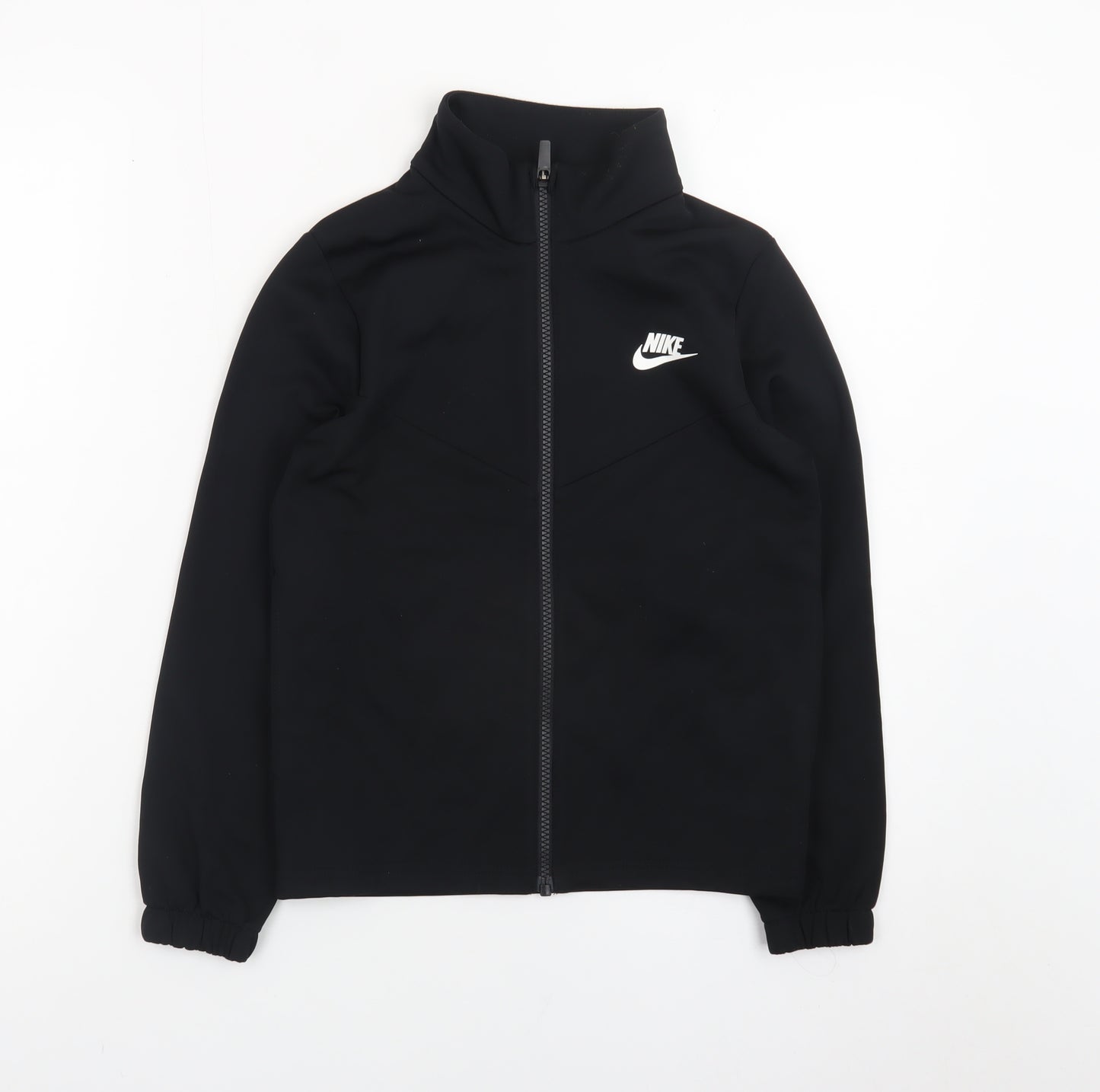Nike Boys Black Track Jacket Small 128-137cm Full Zip Sportswear