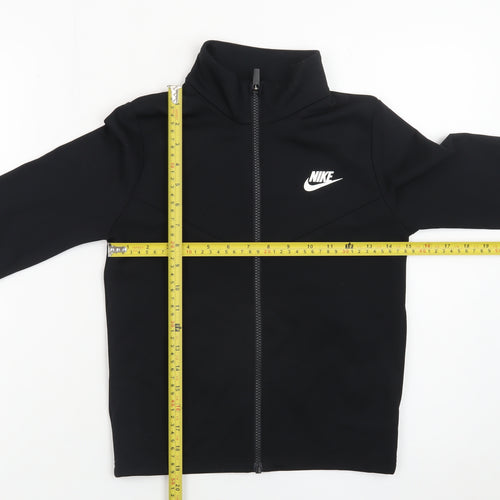 Nike Boys Black Track Jacket Small 128-137cm Full Zip Sportswear