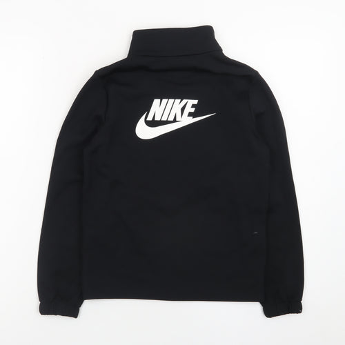 Nike Boys Black Track Jacket Small 128-137cm Full Zip Sportswear