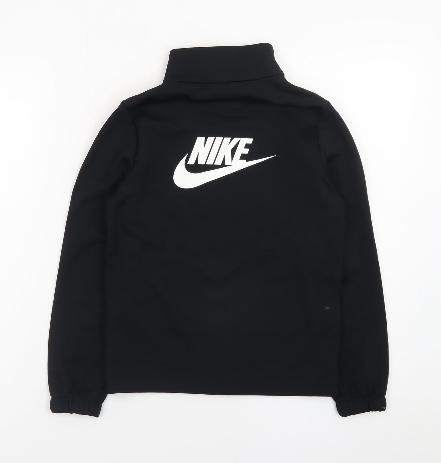 Nike Boys Black Track Jacket Small 128-137cm Full Zip Sportswear