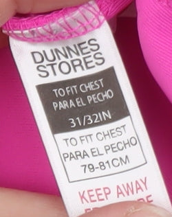 Dunnes Stores Teens Pink Purple 1/2 Zip Colourblock Hoodie Size XS