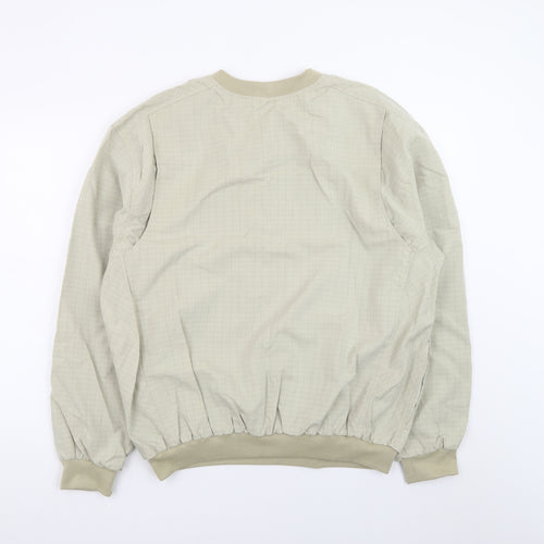 Antigua Men Beige Pullover Golf Sweatshirt M Crew Neck Sportswear