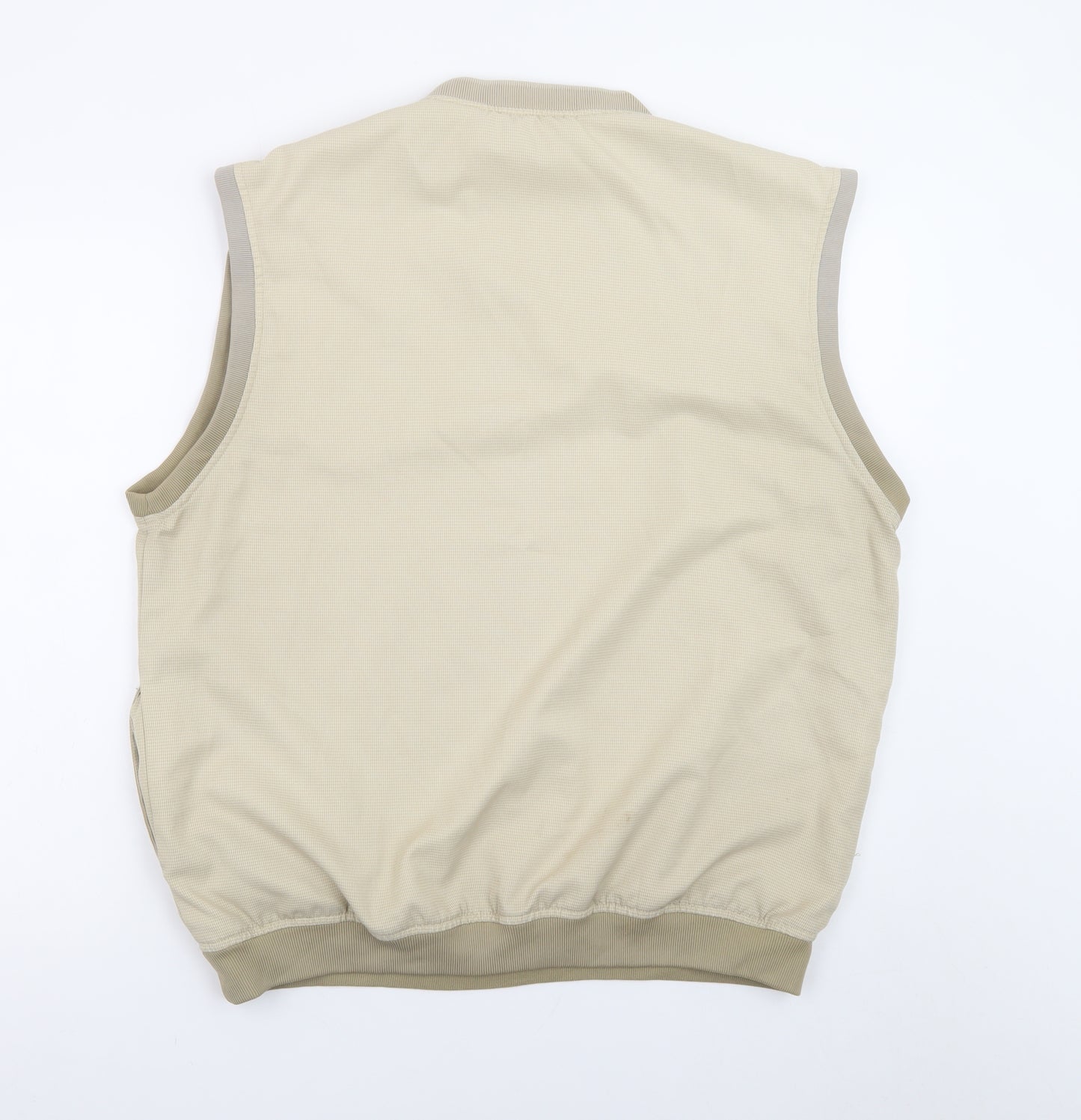 Ashworth Men's Beige Sleeveless V-Neck T-Shirt Size L Classic Fit