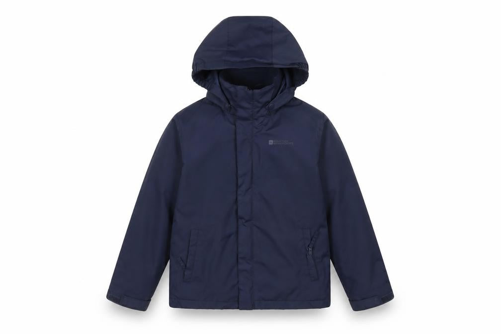 Mountain Warehouse Boys Navy Waterproof Hooded Rain Coat 7-8 Years