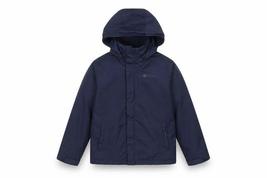 Mountain Warehouse Boys Navy Waterproof Hooded Rain Coat 7-8 Years