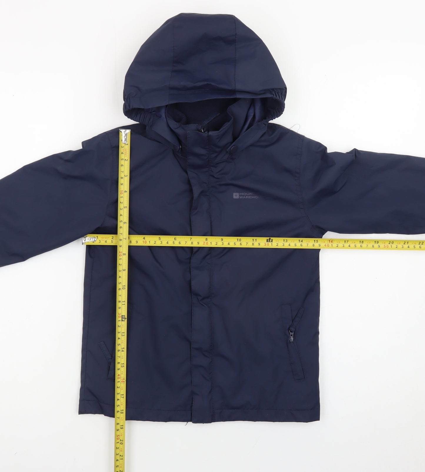 Mountain Warehouse Boys Navy Waterproof Hooded Rain Coat 7-8 Years