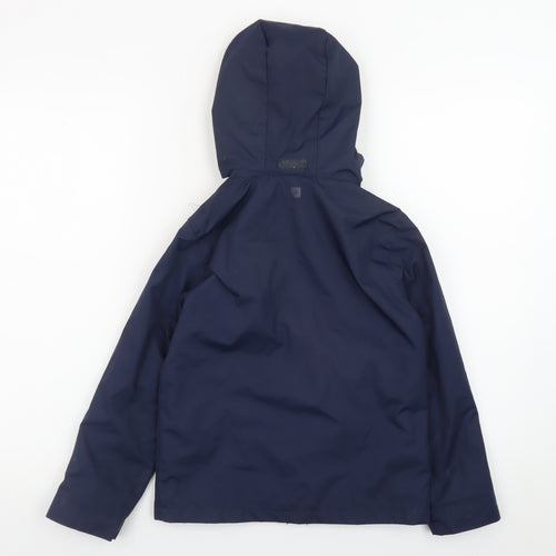 Mountain Warehouse Boys Navy Waterproof Hooded Rain Coat 7-8 Years
