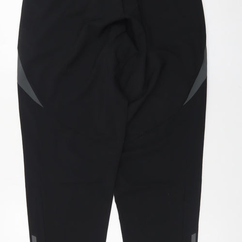 Adidas Womens Black Jogger Trousers M Regular Fit Reflective Sportswear