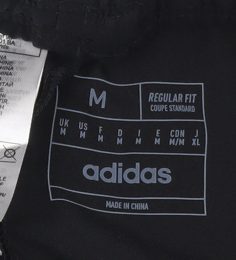 Adidas Womens Black Jogger Trousers M Regular Fit Reflective Sportswear