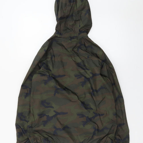TOG24 Boys Green Camouflage Hooded Windbreaker Jacket Size 152