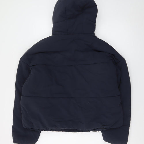 Marks and Spencer Women's Blue Hooded Puffer Jacket Size 14