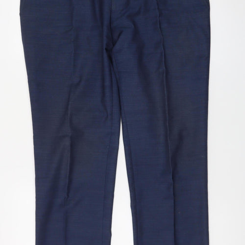 Daniel Grahame Men's Blue 36R Dress Pants Wool Blend Trousers