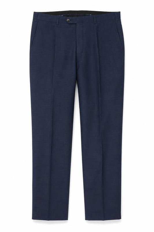 Front view of Daniel Grahame Men's Blue 36R Dress Pants Wool Blend Trousers