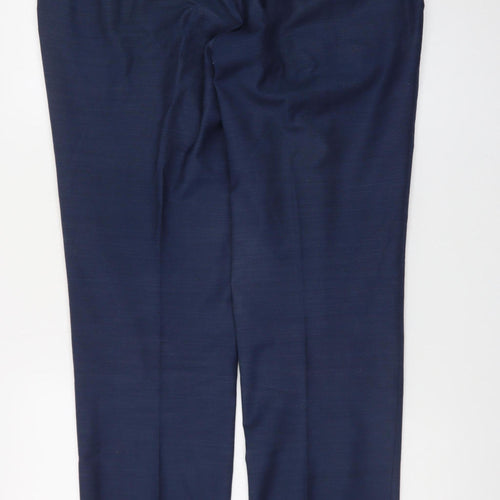 Daniel Grahame Men's Blue 36R Dress Pants Wool Blend Trousers