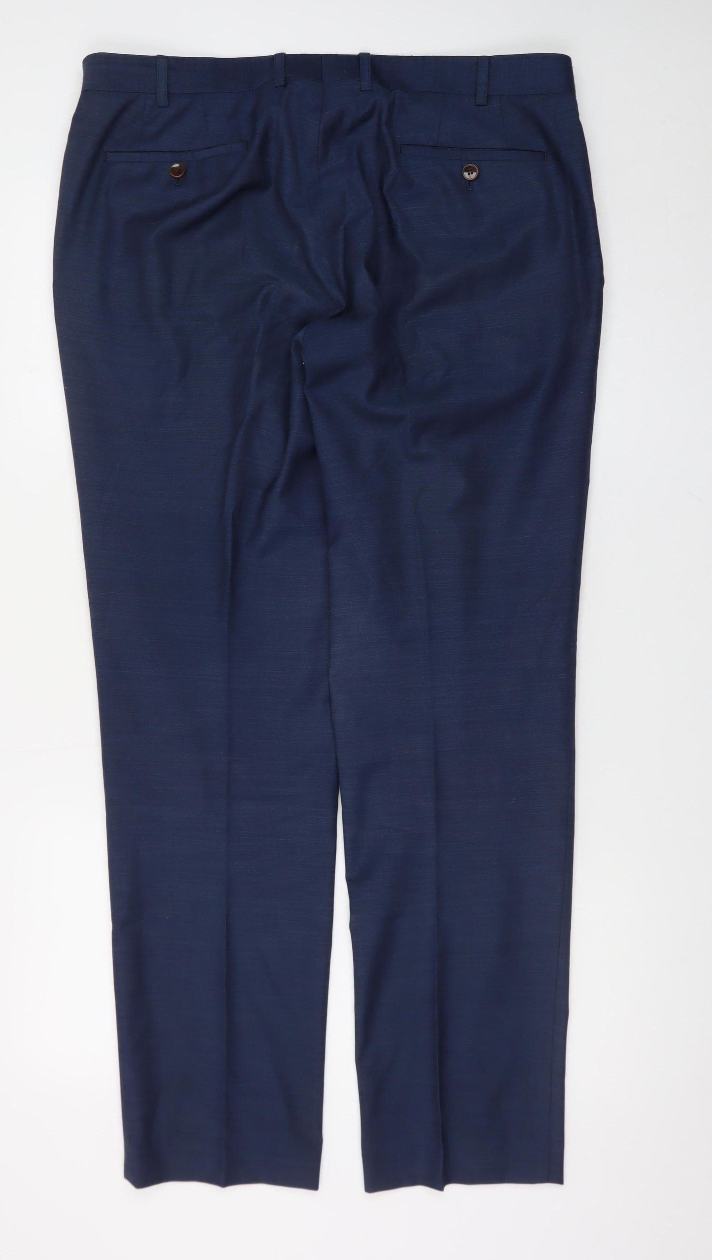 Daniel Grahame Men's Blue 36R Dress Pants Wool Blend Trousers