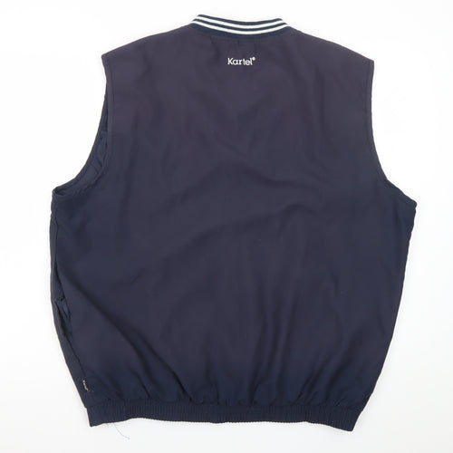 Kartel Men's Blue Sleeveless V-Neck Lightweight T-Shirt M
