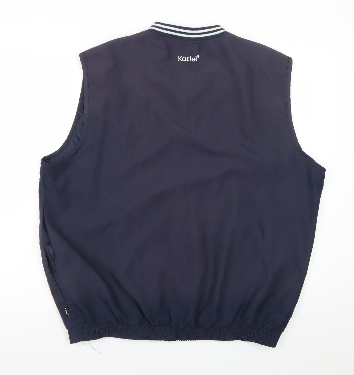 Kartel Men's Blue Sleeveless V-Neck Lightweight T-Shirt M
