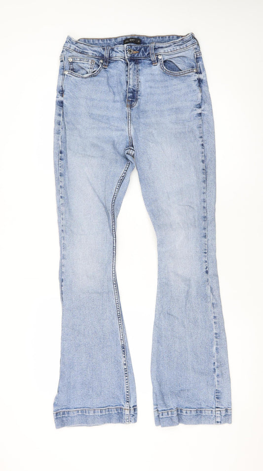 F&F Women’s Blue Bootcut Jeans UK 12 Regular Fit Denim