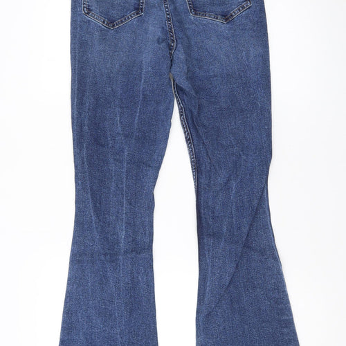 F&F Womens Blue Flared Denim Jeans Size 10 Regular Fit