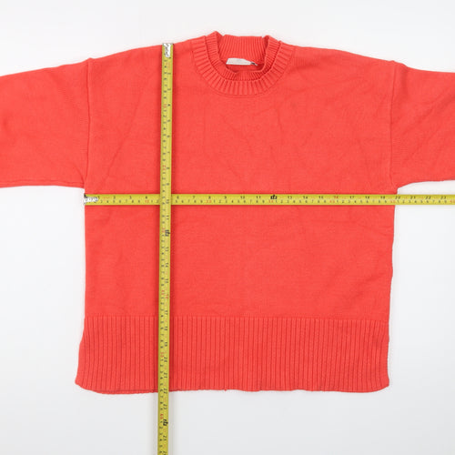 Kaffe Women’s Red Mock Neck Cotton Pullover Jumper Size S