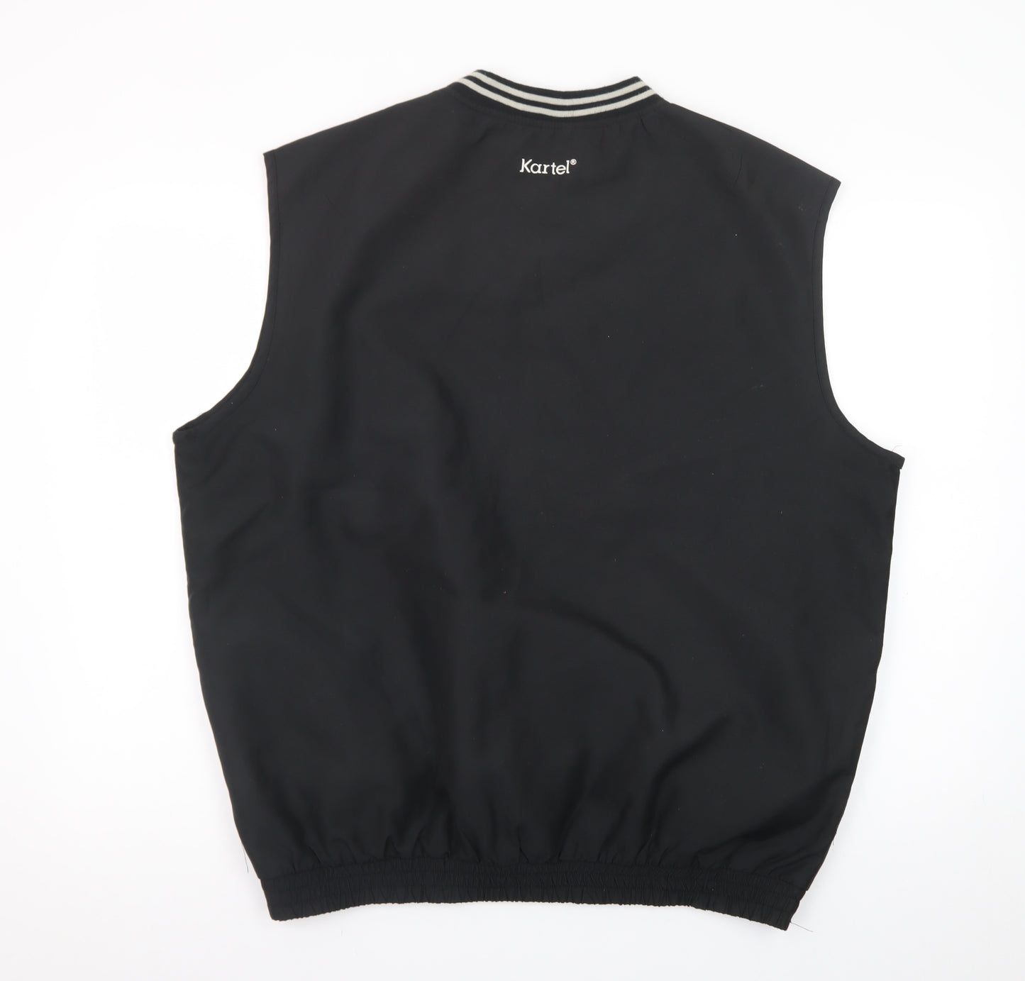 Kartel Men's Black Sleeveless V-Neck Regular Fit T-Shirt M