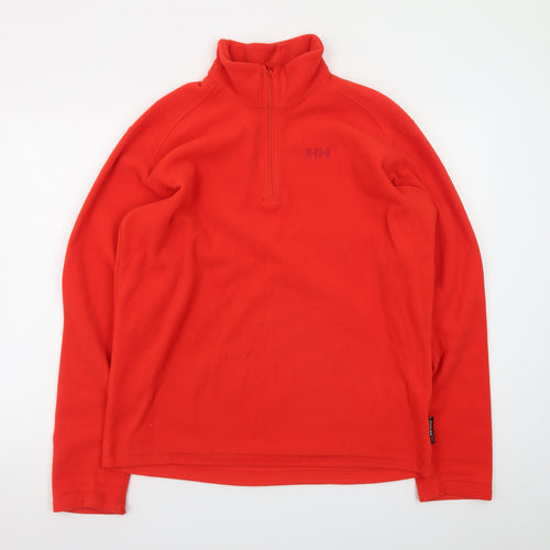 Helly Hansen Women's Red 1/2 Zip Fleece Pullover Sweatshirt Size L