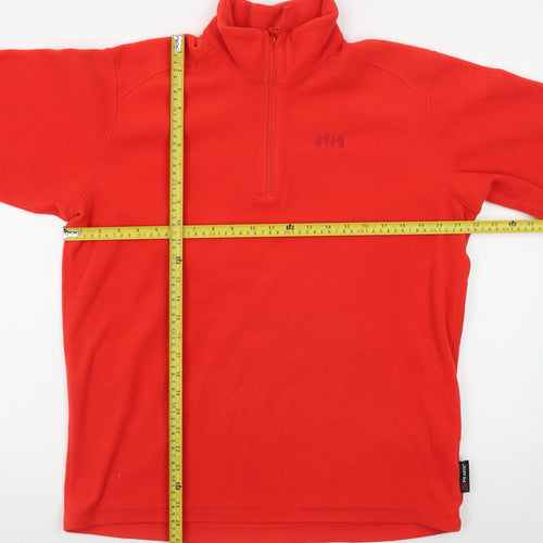 Helly Hansen Women's Red 1/2 Zip Fleece Pullover Sweatshirt Size L